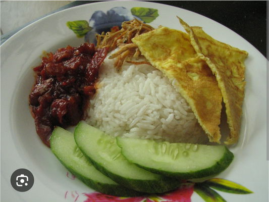 Nasi Lemak Telur Dadar