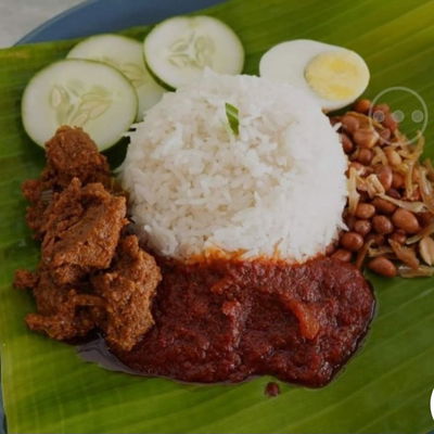 Nasi Lemak Daging Rendang