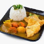 Dn03 Salmon Furai Curry Don