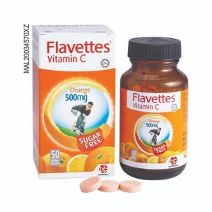 31556 Flavettes Vit.c 500mg Sugar Free Orange 50s
