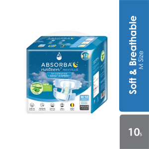 63706 (E)absorba Nateen Maxi Plus Adult Diapers (M) 10s