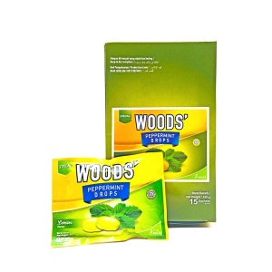 63549 Woods Peppermint Lozenges Lemon Sugar Free 15g 15x6s