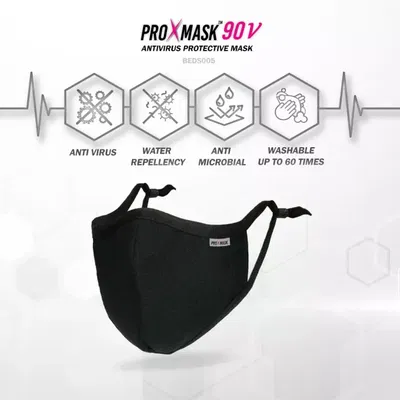 73244  Proxmask 90v Reusable Size L (Black) 5 Layer Face Mask 1s