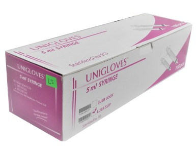 65727 #unigloves Disposable Syringe 5ml Ls 100s
