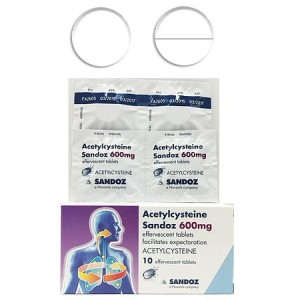 65955 Acetylcysteine Sandoz 600mg Effervescent Tab 10x2s