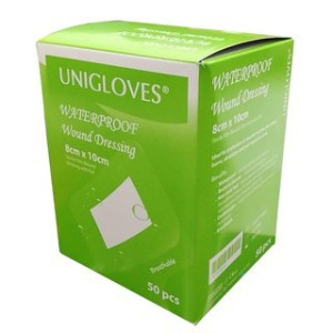70641 #unigloves Waterproof Wound Dressing Pad 10cmx25cm 1s