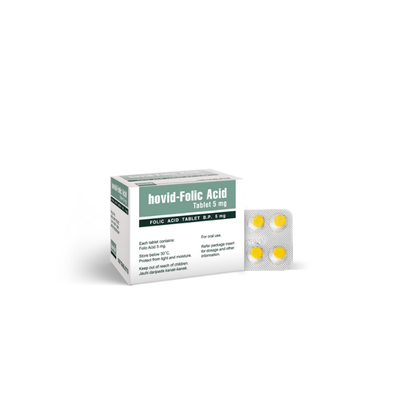 52222 #hovid Folic Acid 5mg 10x10s