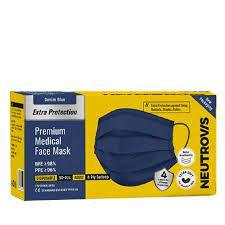 73497 Neutrovis (Denim Blue) Extra Protection Premium Medical 4ply Face Mask 50s