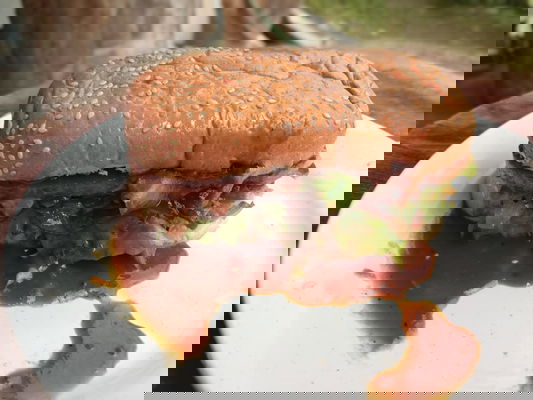 Burger Oblong Dagingdouble