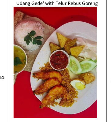 Udang Gede' With Telur Rebus Goreng