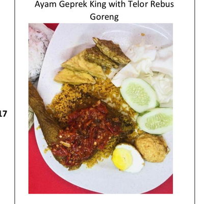 Ayam Geprek King With Telor Rebus Goreng