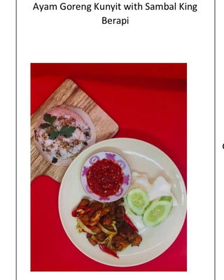 Ayam Goreng Kunyit With Sambal King Berapi Set
