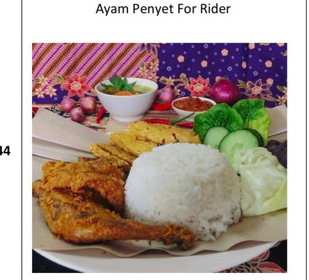 Ayam Penyet For Rider