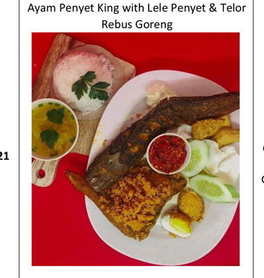 Ayam Penyet King With Lele Penyet & Telor Rebus Goreng