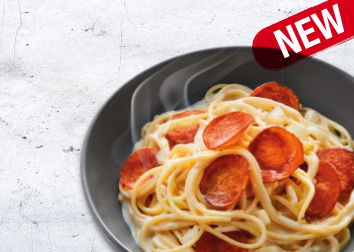 Creamy Chicken Pepperoni Spaghetti