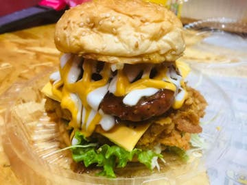 Burger Ayam Crispy Kahwin (Ayam) 