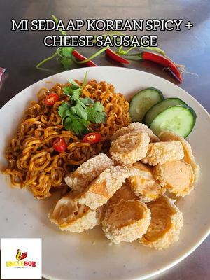 Mi Sedaap Korean Spicy + Cheese Sausage 