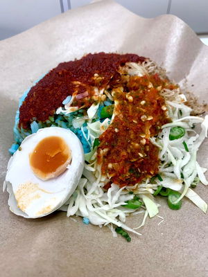 Nasi Kerabu + Salted Egg 