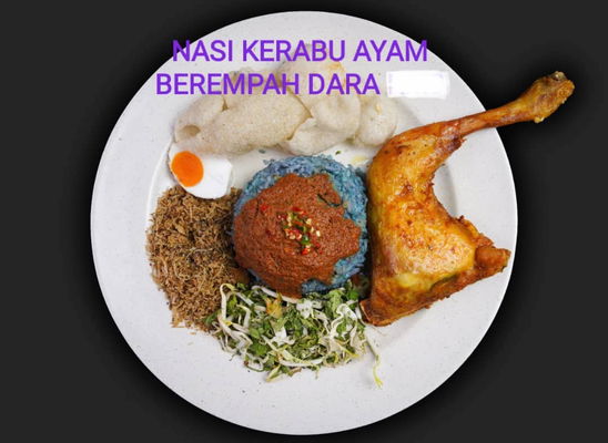 Nasi Kerabu Ayam Berempah Dara