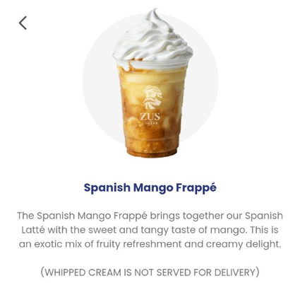 Spanish Mango Frappe