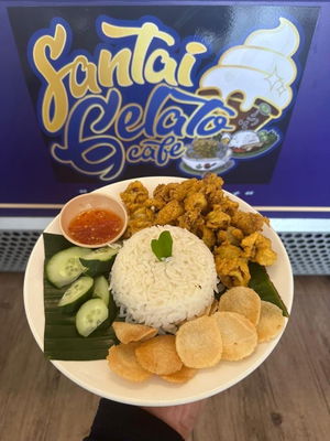 Nasi Kukus Sotong Crispy 