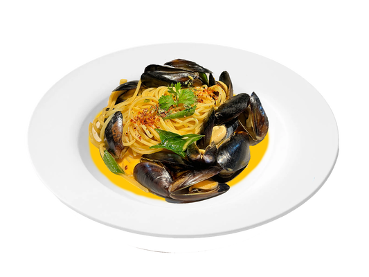 Spaghetti Salted Egg Mussel