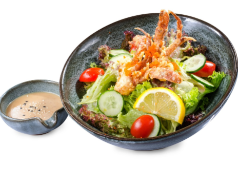 Sl06b Soft Shell Crab Salad Sesame Dressing 