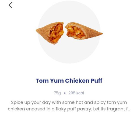 Tom Yum Chicken Puff
